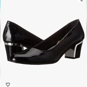 New Soft Style Deanna Cross Hatch Black Patent Pump Shoes Womens Size 7M